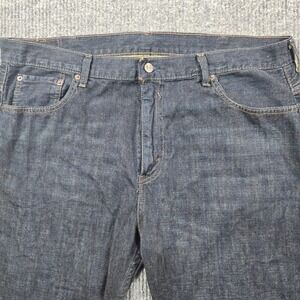 Levis 569 Jeans Mens 40x30 Dark Wash Blue Relaxed Straight Cotton Denim